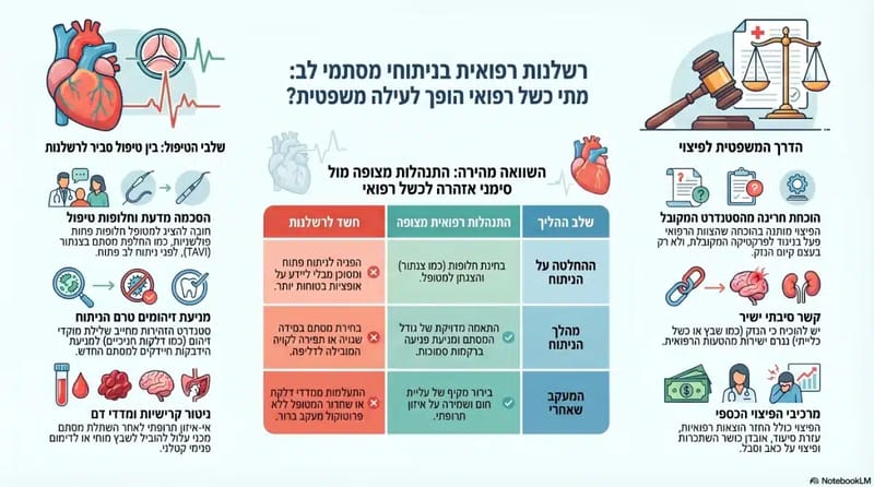 אינפוגרפיקה - רשלנות רפואית בניתוחי לב